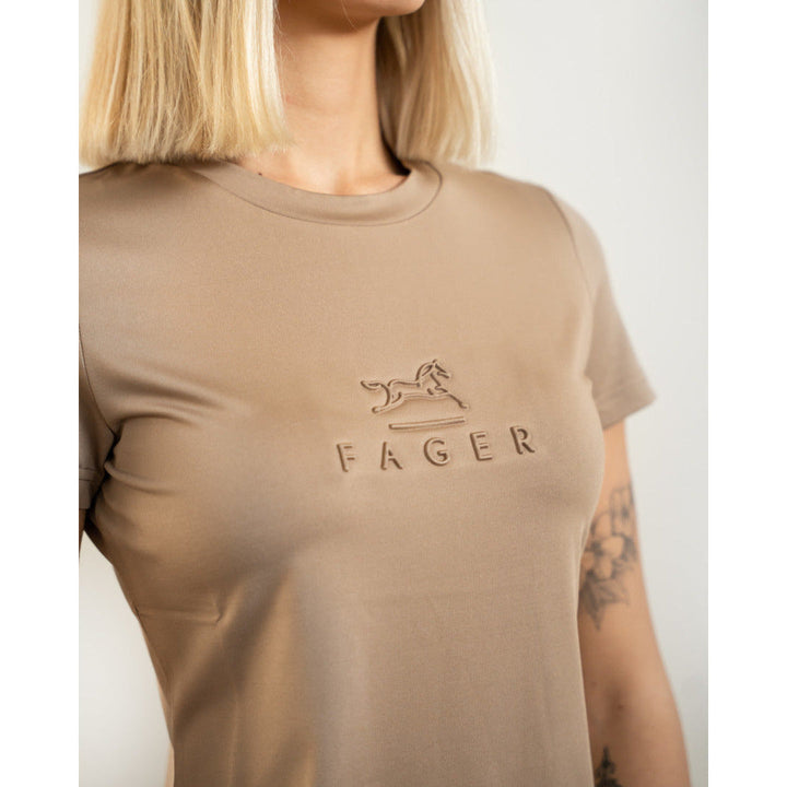 SALE Fager Ida Short sleeve T-shirt Dark Beige (Large)