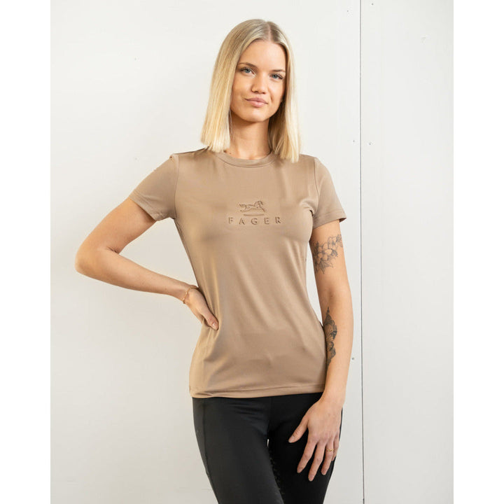 SALE Fager Ida Short sleeve T-shirt Dark Beige (Large)
