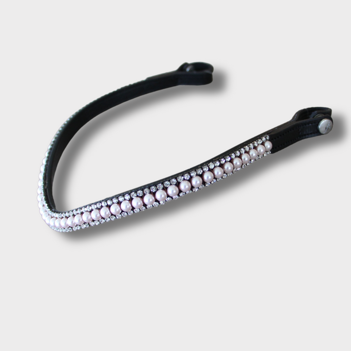 Artemis Pearl Rose Browband - Black
