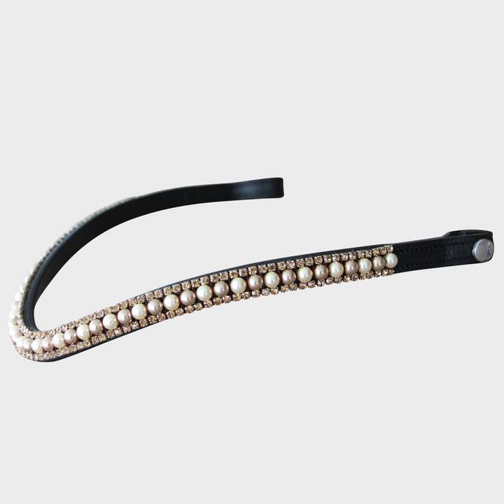 Artemis Pearl Coffee Cream Browband - Black (NEW)
