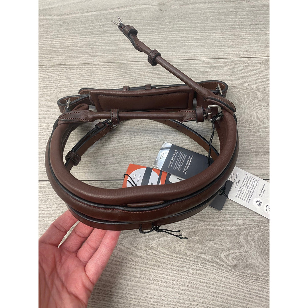 SALE Montar Contour Noseband Rolled Brown Full