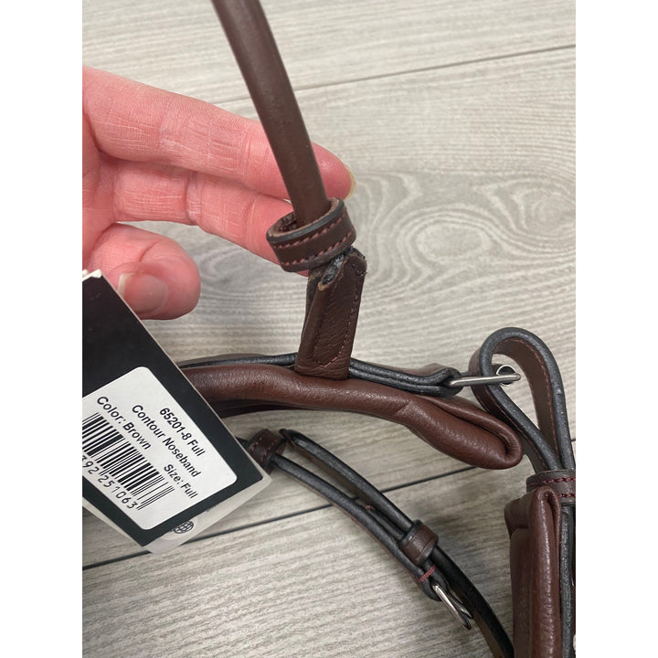 SALE Montar Contour Noseband Rolled Brown Full