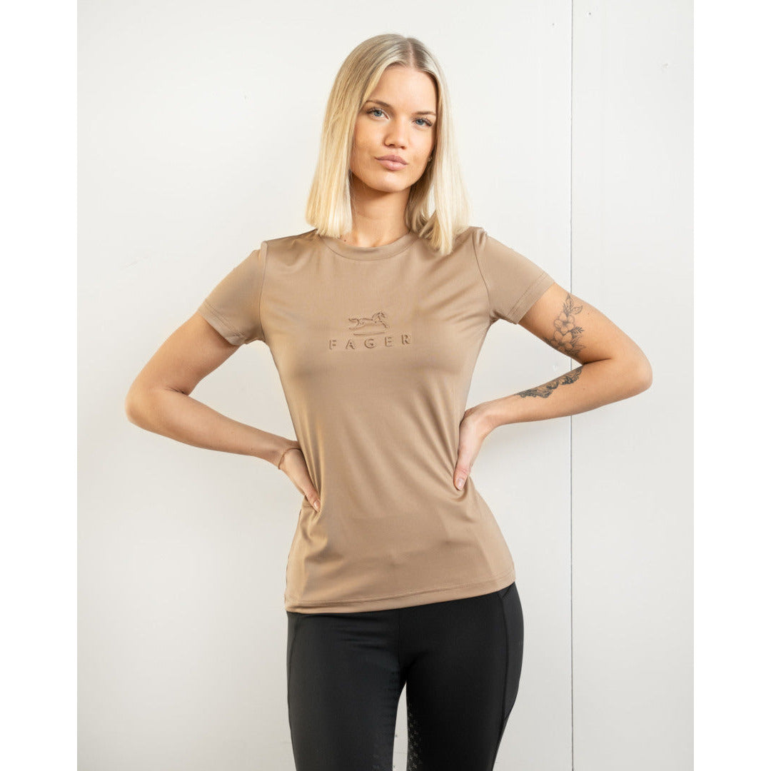 Fager Ida Short sleeve T-shirt Dark beige