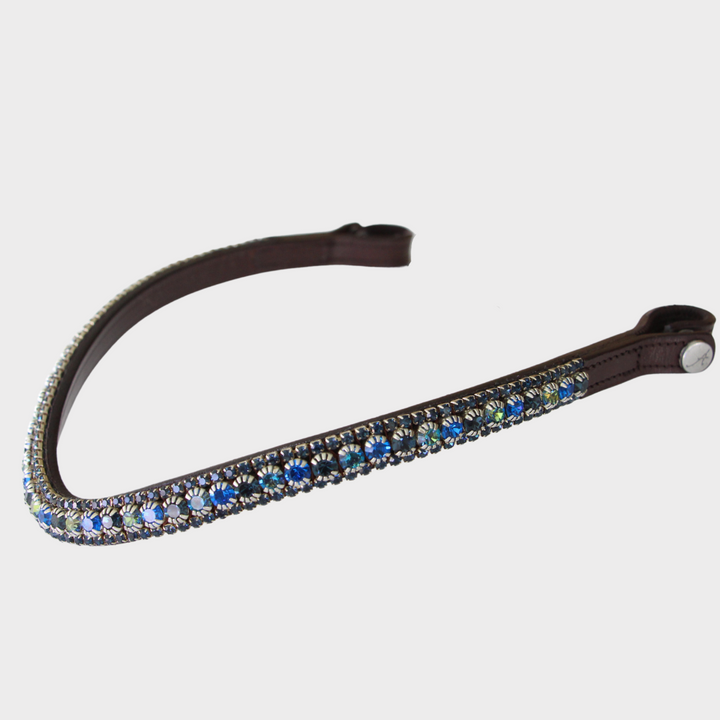 Artemis Lux Shades Of Blue Swarovski® Crystal Browband - Brown