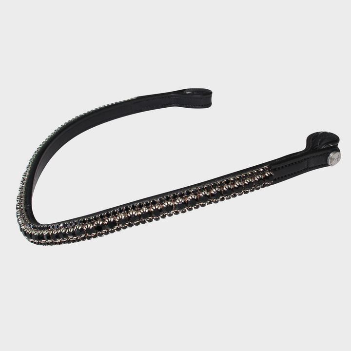 Artemis Lux All Black Swarovski® Crystal Browband - Black