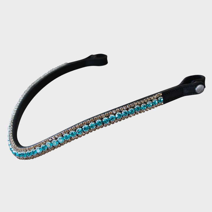 Artemis Lux Tiffany with Gold Swarovski® Crystal Browband - Black