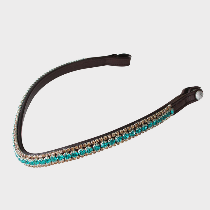 Artemis Lux Tiffany with Gold Swarovski® Crystal Browband- Brown