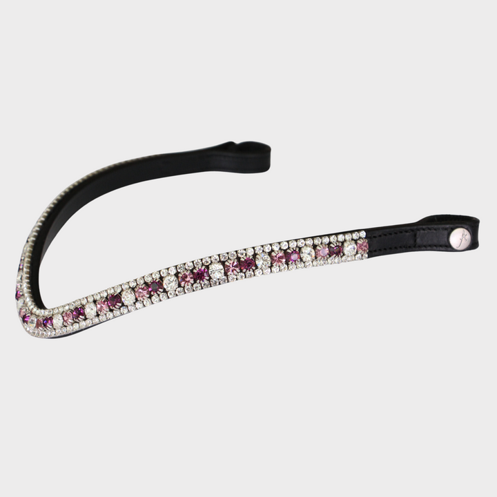 Artemis Lux Amethyst Mix Browband - Black