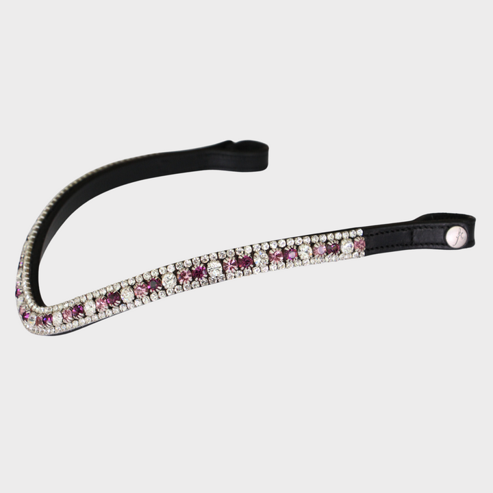 Artemis Lux Amethyst Mix Swarovski® Crystal Browband - Black