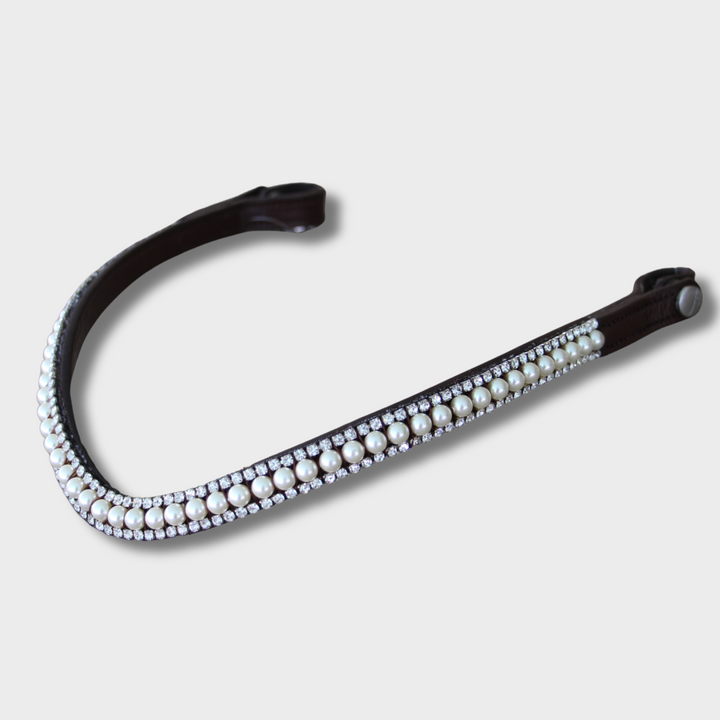 Artemis Swarovski® Pearl Cream Browband - Brown