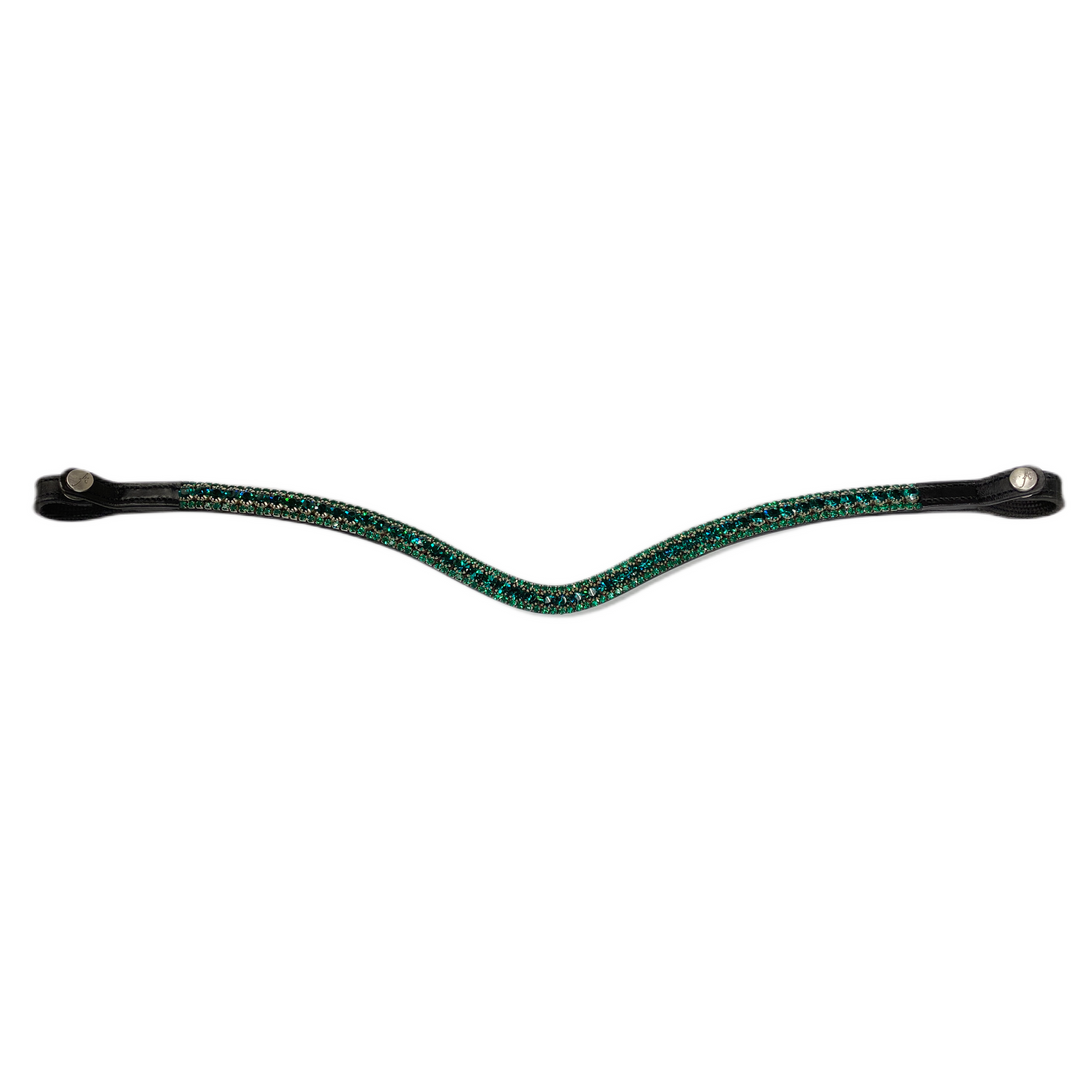Artemis Lux Emerald Swarovski® Crystal Browband - Black