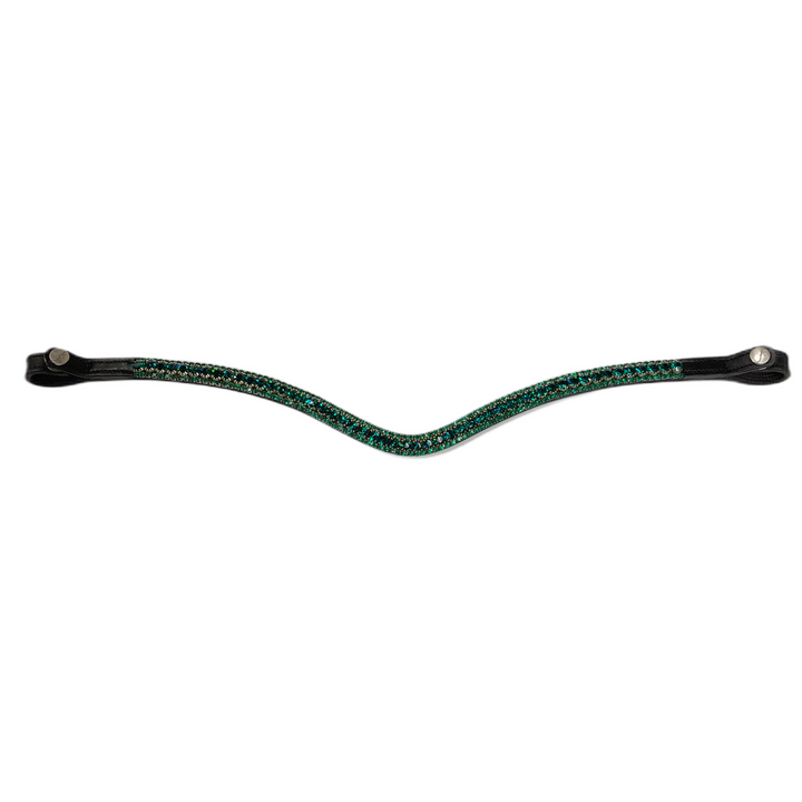 Artemis Lux Emerald Swarovski® Crystal Browband - Black