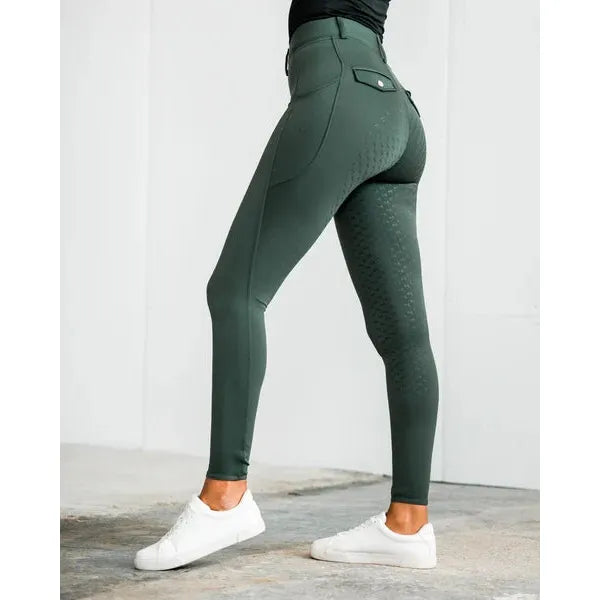 Fager Loui Active Leggings Green Knee Grip