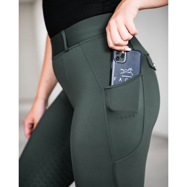 Fager Loui Active Leggings Green Knee Grip