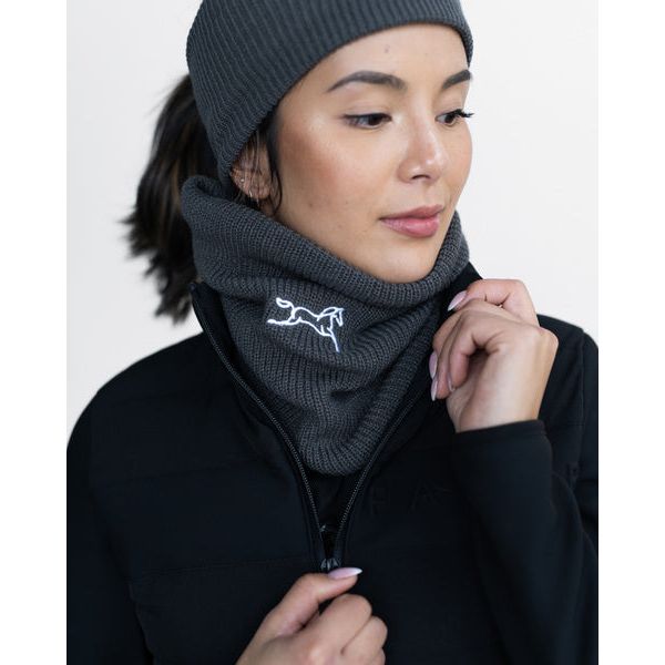 Fager Neck Warmer Dark Grey - White Logo