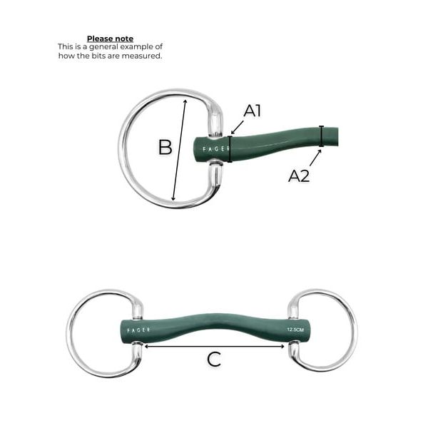 Fager Andrea Soft Rubber Bit Fixed Ring