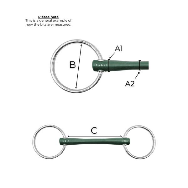 Fager Nicole Soft Rubber Bit Mouthpiece
