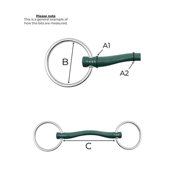 Fager Andrea Hard Rubber Bit Mouthpiece