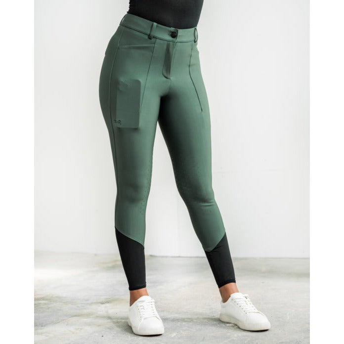 Fager Freya Hybrid breeches Green Half seat