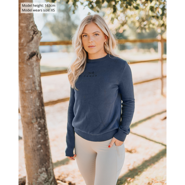 Fager Emily Crew Neck Sweater Navy