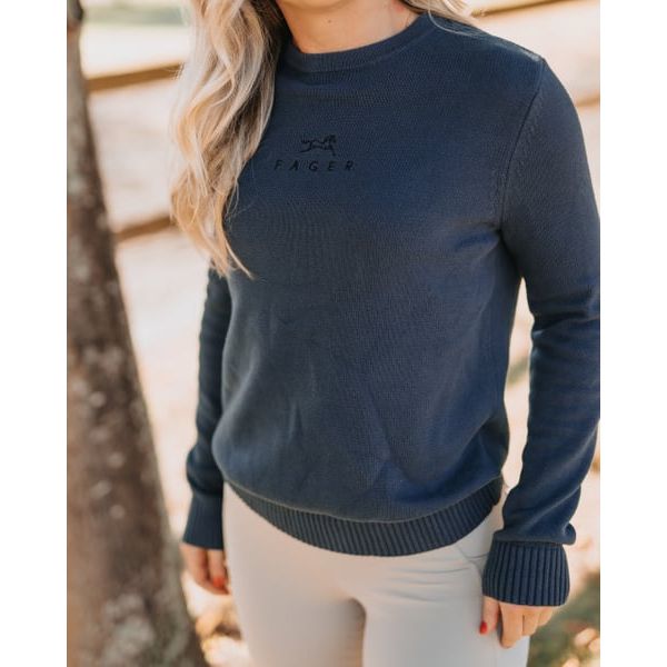 Fager Emily Crew Neck Sweater Navy