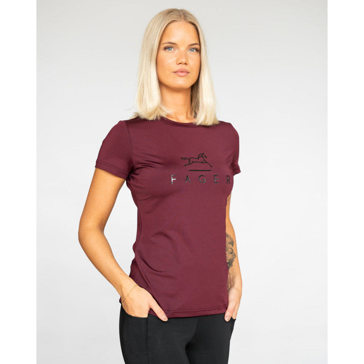 Fager Fia Short Sleeve T-Shirt Burgundy