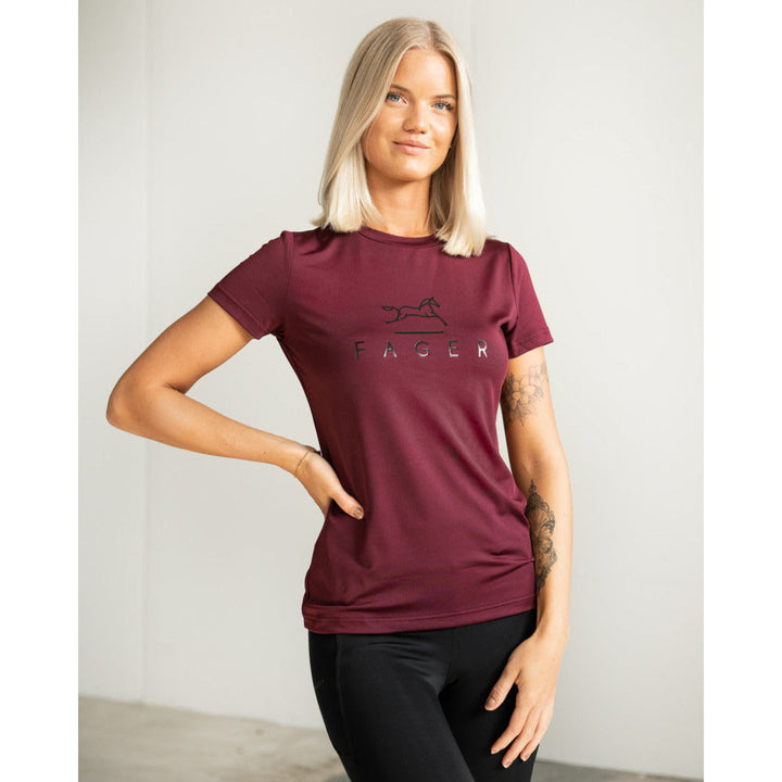 Fager Fia Short Sleeve T-Shirt Burgundy