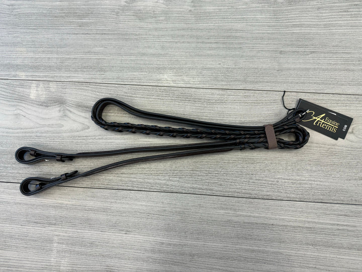 SALE Laced Reins Deco French Hook Brown/Cream Full