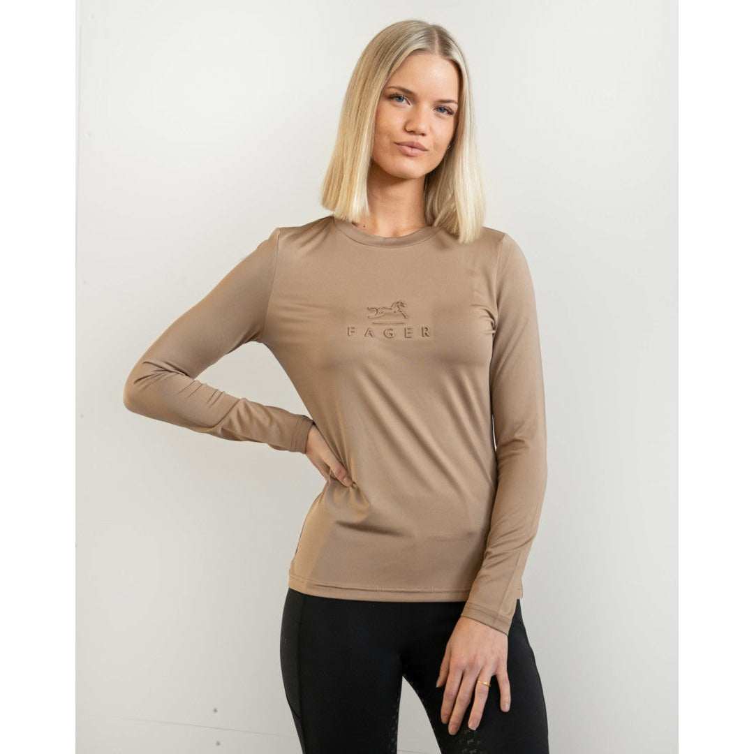 SALE Fager Ida Long sleeve T-shirt Dark beige