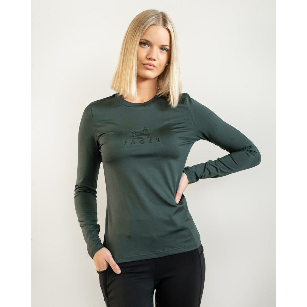 SALE Fager Ida Long sleeve T-shirt Dark green