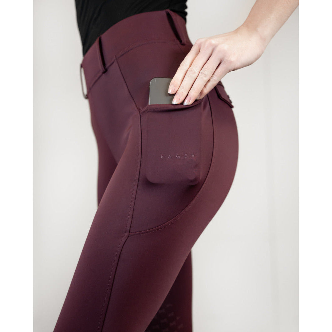 SALE Fager Loui Active Leggings Burgundy Full Grip