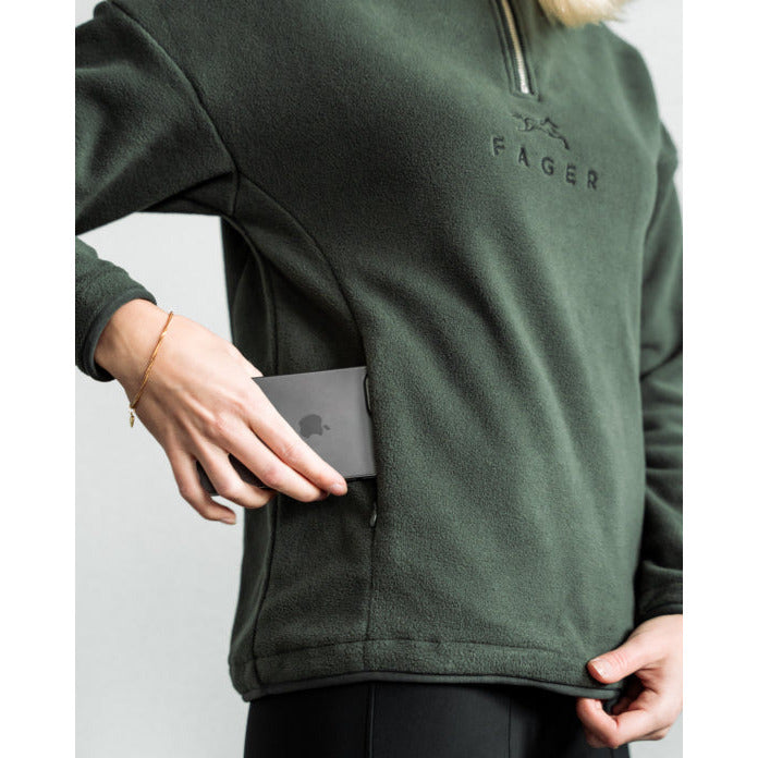 Fager Molly Half-zip fleece Green