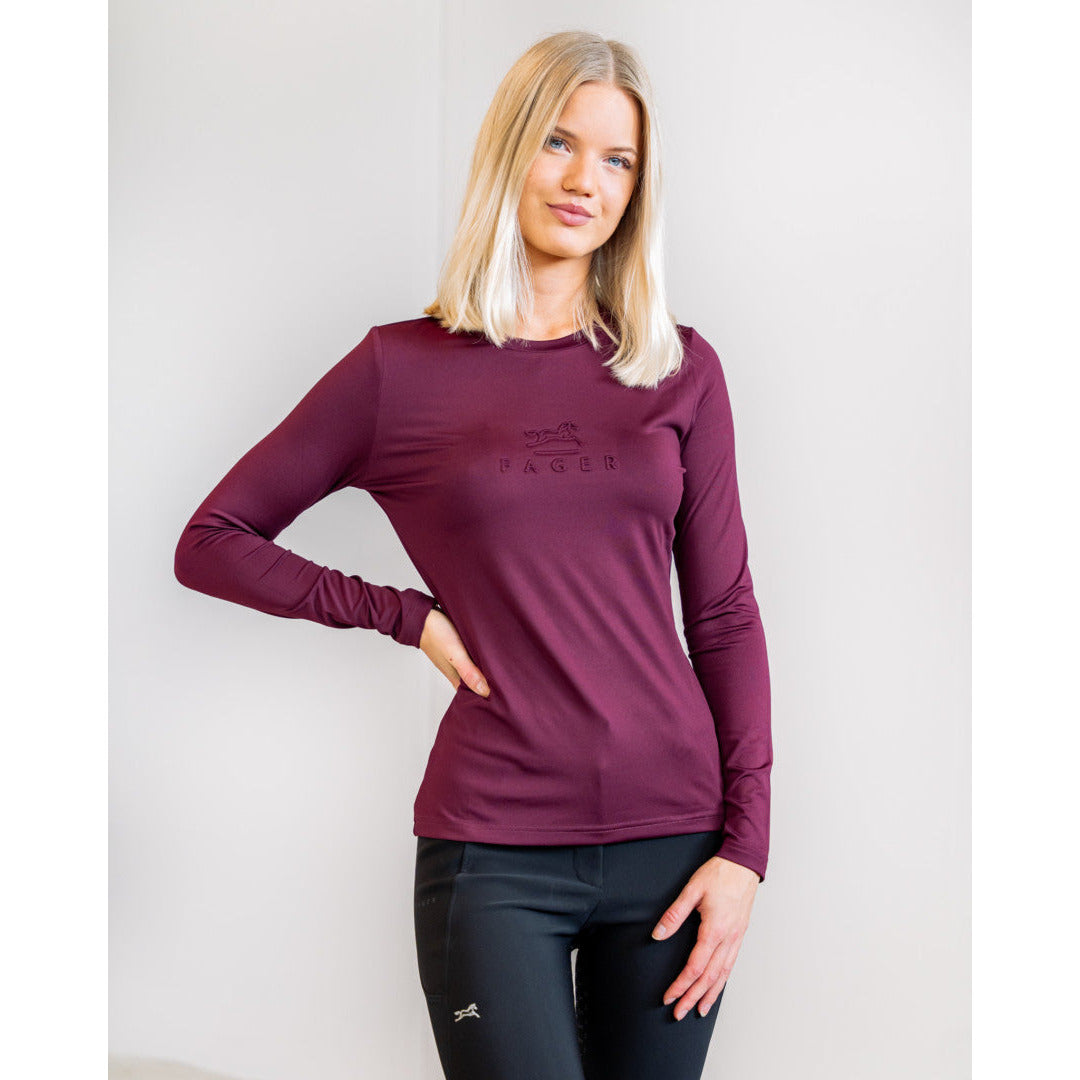 Fager Ida Long sleeve T-shirt Burgundy