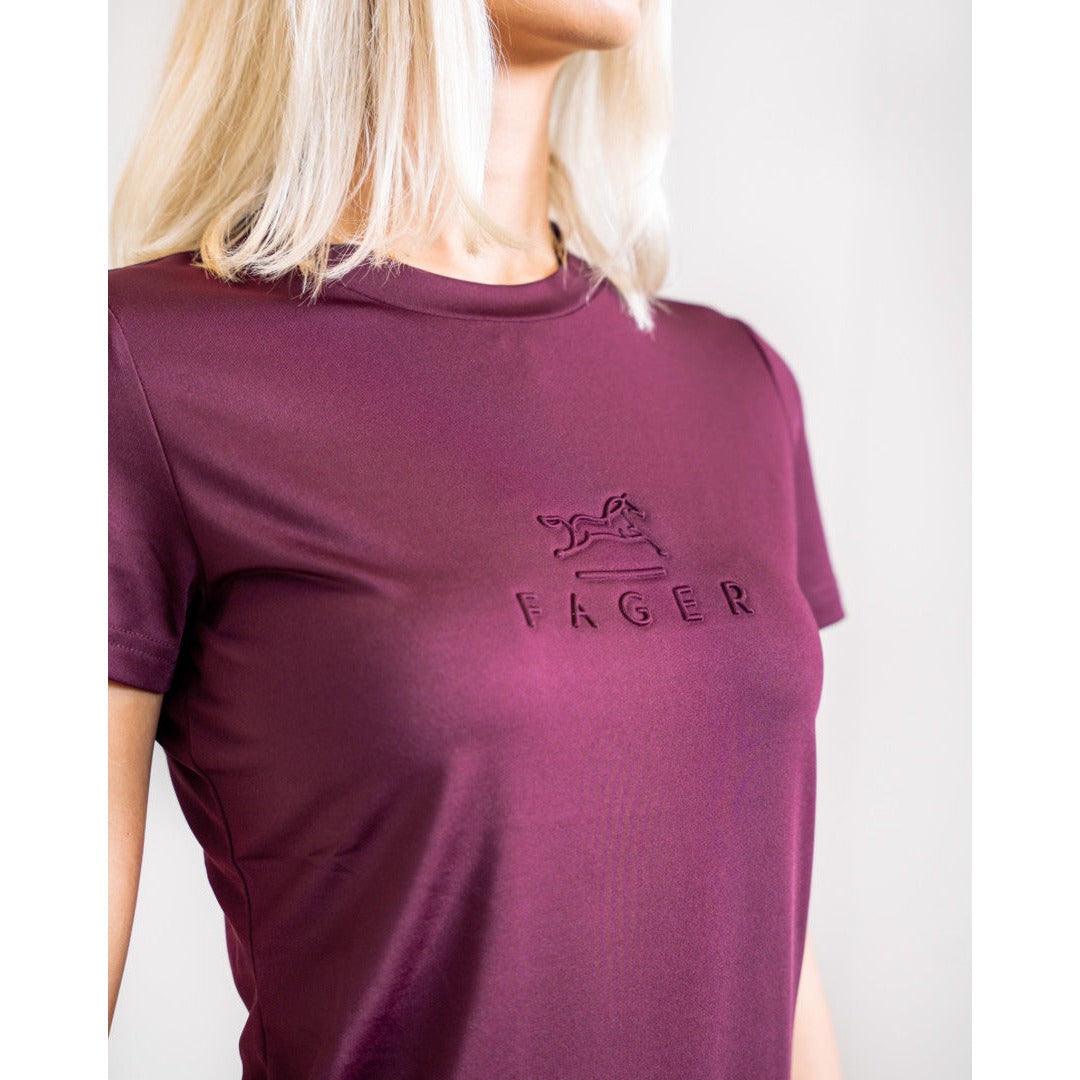 SALE Fager Ida Short sleeve T-shirt Burgundy