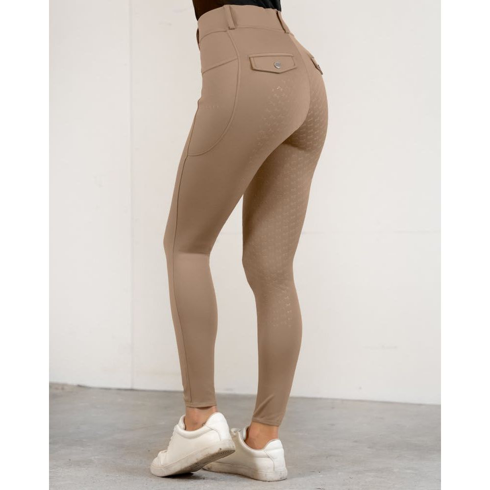 SALE Fager Loui Active Leggings Dark Beige Knee Grip