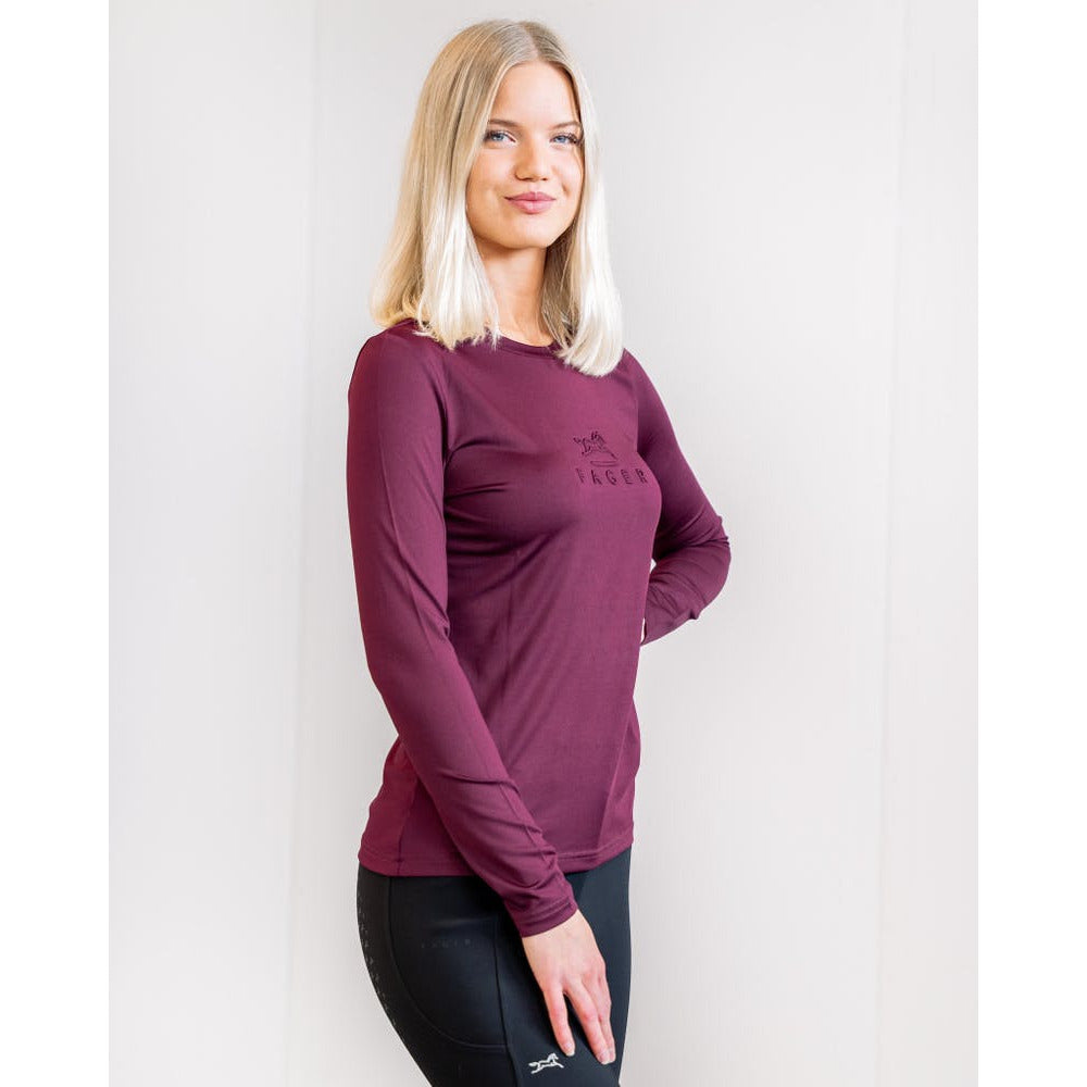 SALE Fager Ida Long sleeve T-shirt Burgundy