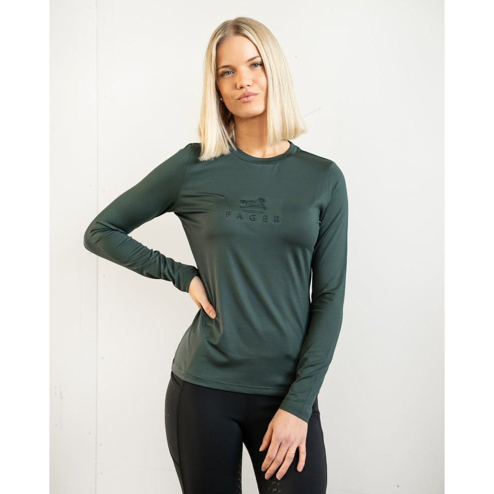 SALE Fager Ida Long sleeve T-shirt Dark green
