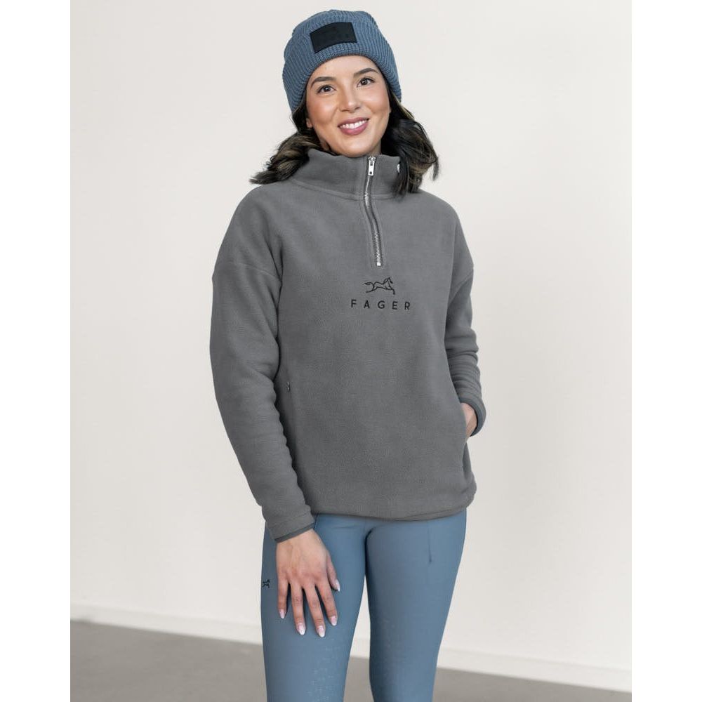 Fager Molly Half-zip fleece Dark grey