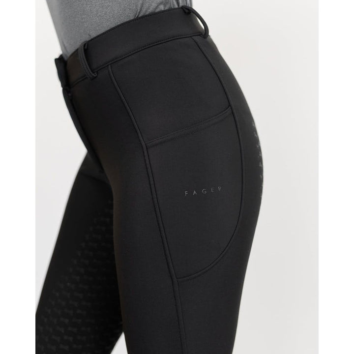 Fager Elsa Winter Breeches Black Knee Grip