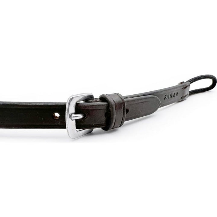 Fager Curb Strap Leather - Black