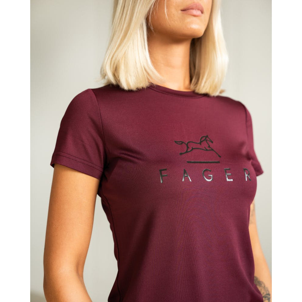 Fager Fia Short Sleeve T-Shirt Burgundy