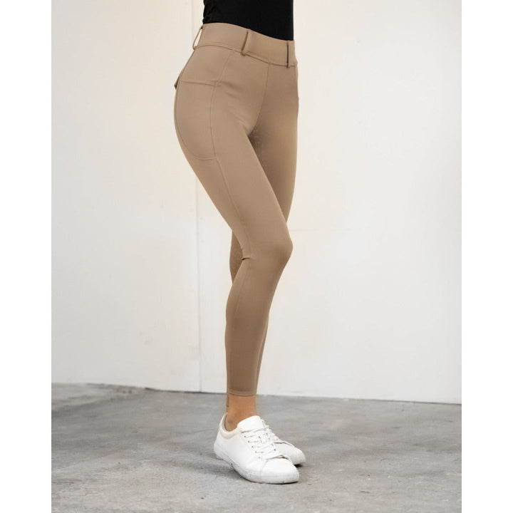 SALE Fager Loui Active Leggings Dark Beige Knee Grip