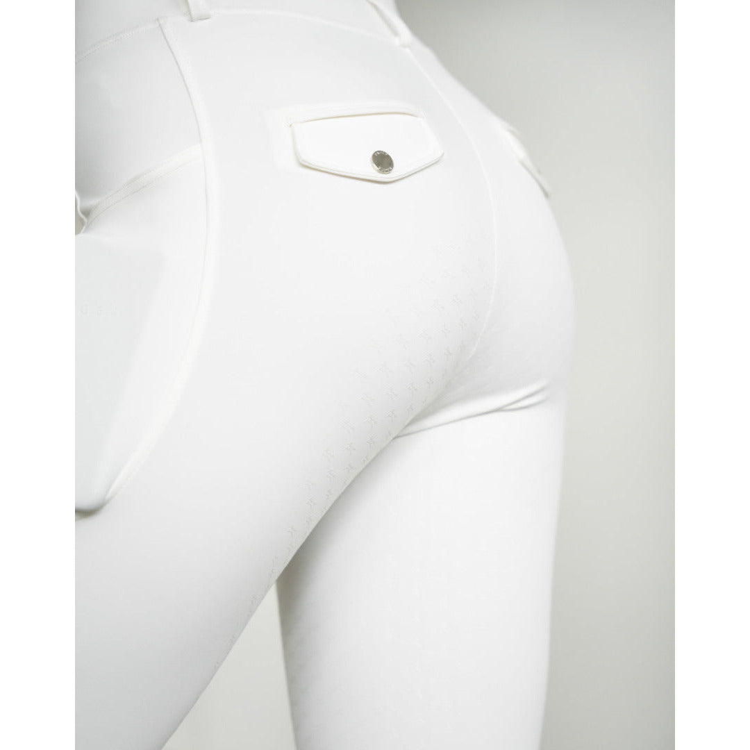 Fager Loui Active Leggings White Knee Grip