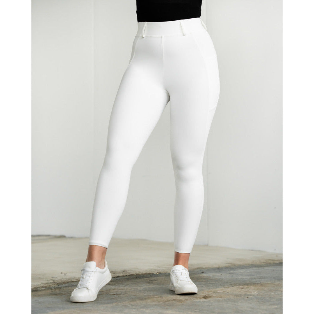 Fager Loui Active Leggings White Knee Grip