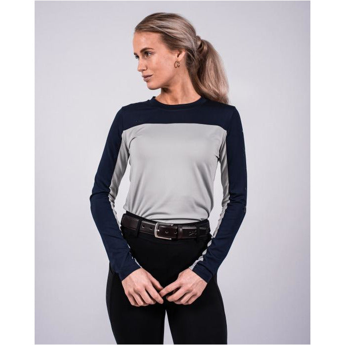 Fager Nicky Long Sleeve Shirt Navy/Grey