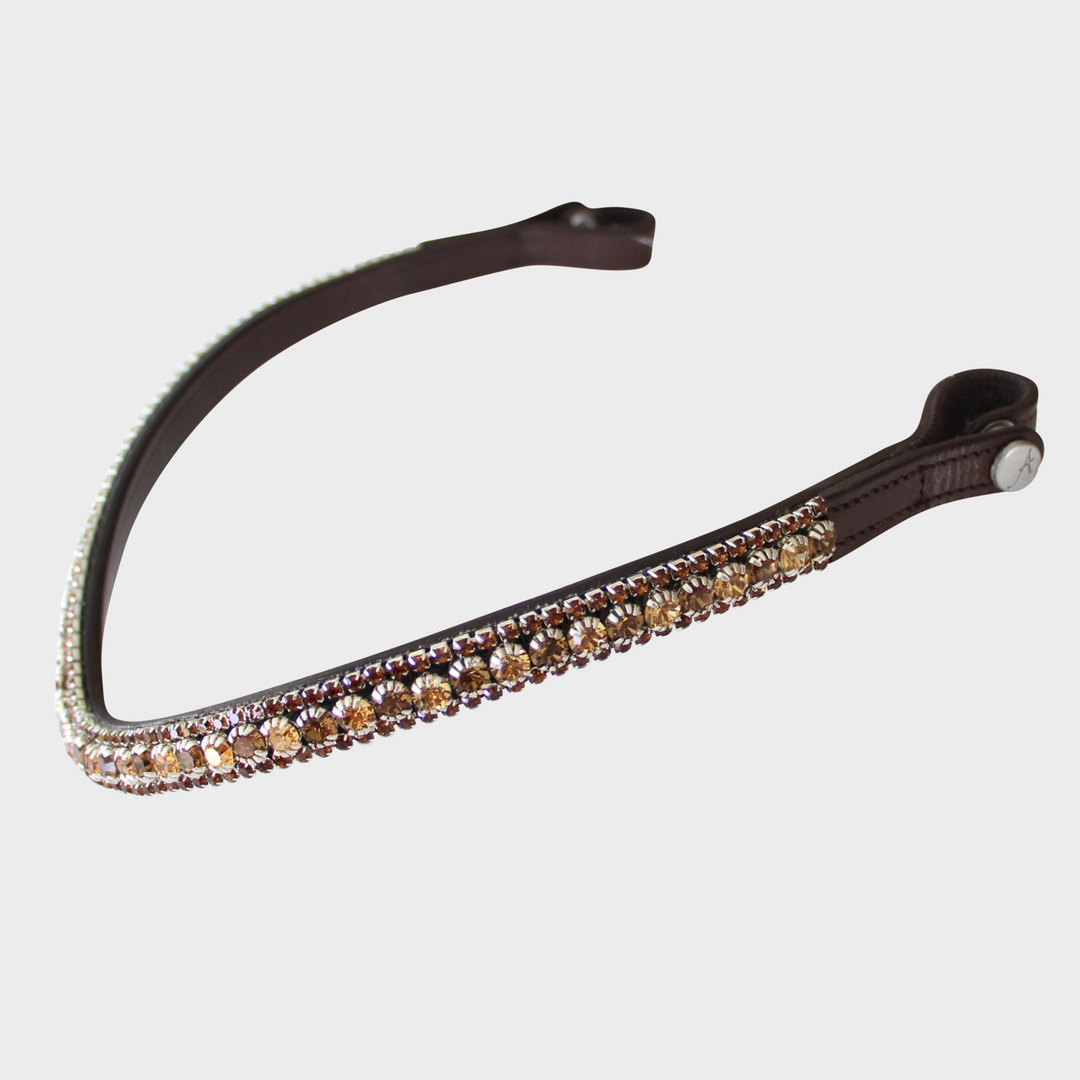 Lux Shades Of Brown Browband - Brown (NEW)