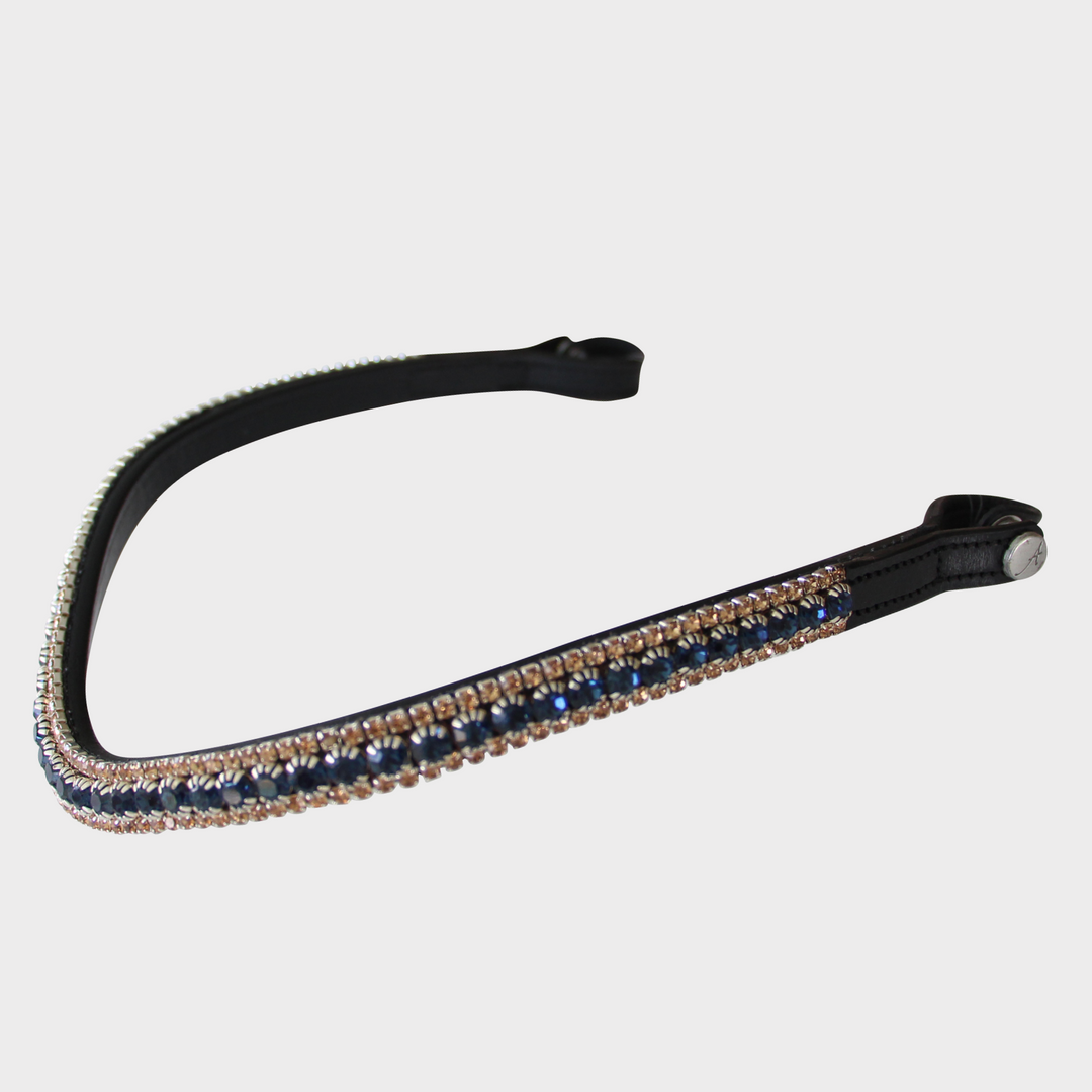 Lux All Navy Gold Browband (NEW) - Black