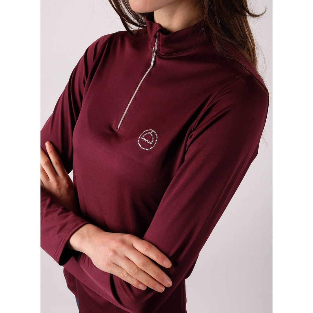 SALE Montar Everly Mon-Tech Polo with long sleeves - Plum