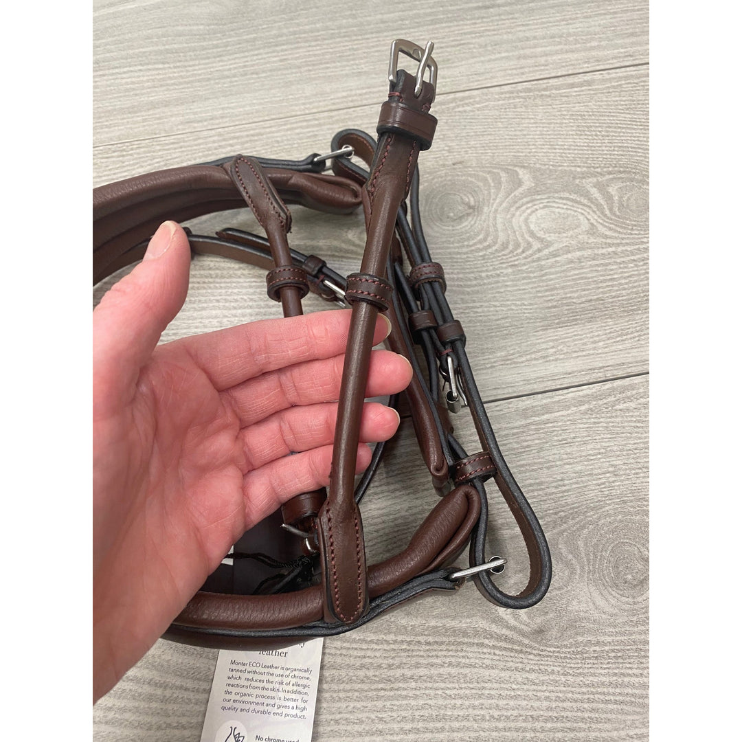 SALE Montar Contour Noseband Rolled Brown Full NEW