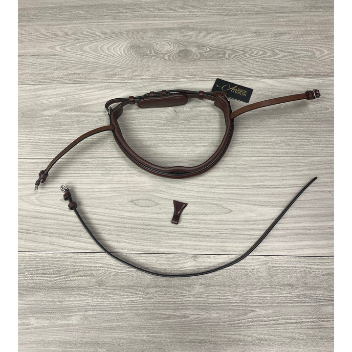 SALE Artemis Argent Noseband Italian Leather - Brown X-Full